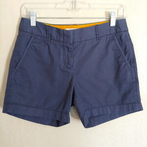 J.Crew Navy Blue Broke-In Chino 5" Cotton Shorts Size Women's 0